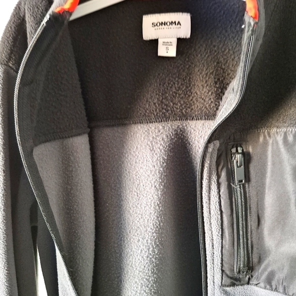 Boy gray full zipper jacket coat SONOMA size Small - Picture 3 of 3